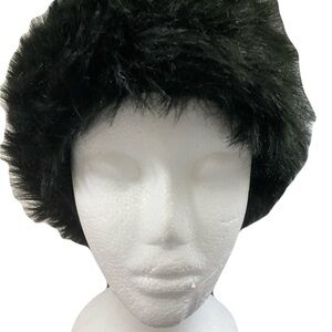 Source Unknown Black Faux Fur Hat